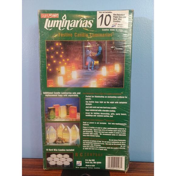 Festive Candles Luminarias 10 . Fire Retardant . Made In U.S.A. Candles ITALY - Picture 4 of 4